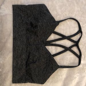 JoyLab sports bra, black/gray, size L. NWOT.